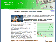 Tablet Screenshot of firecalc.com